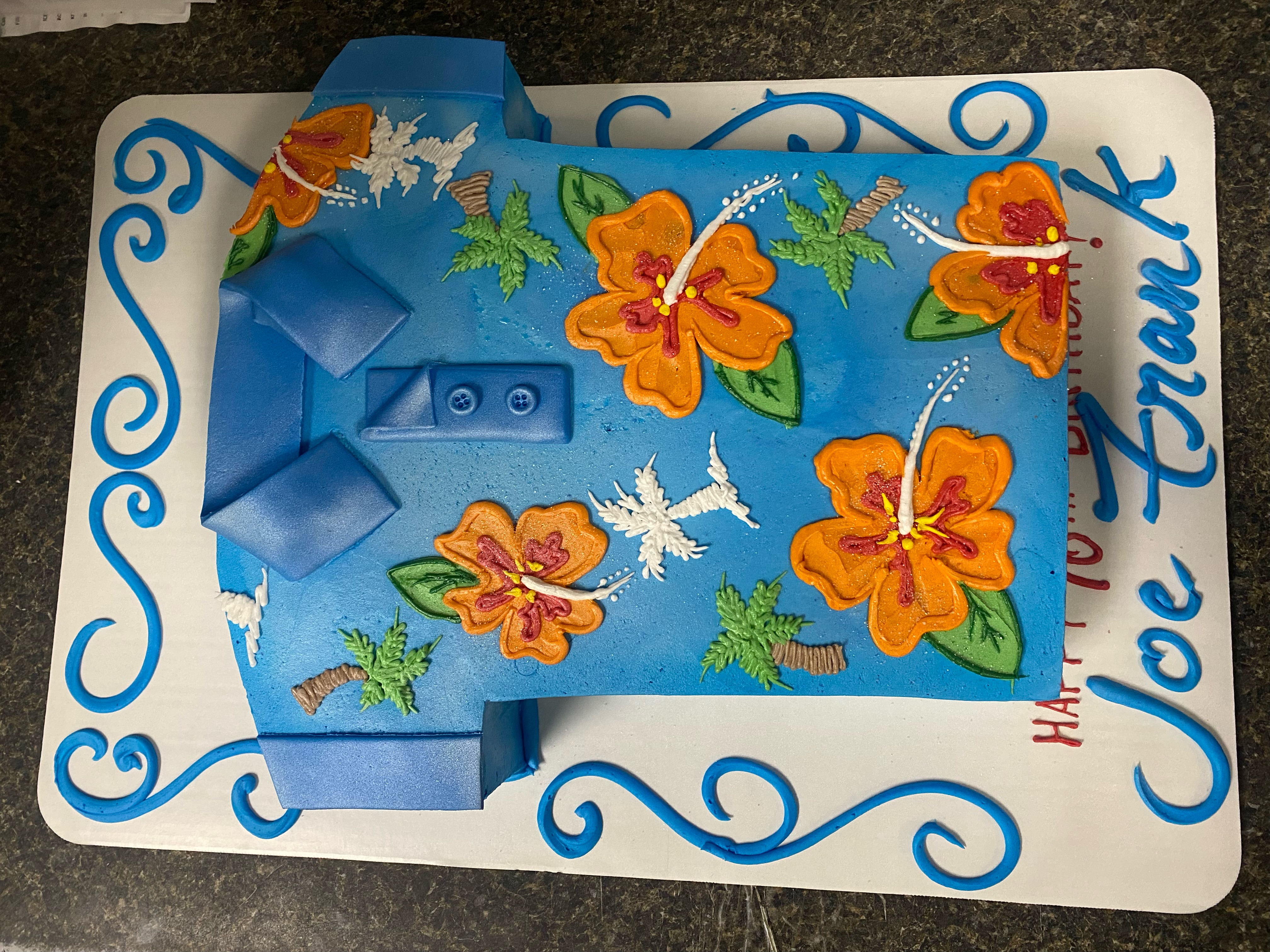 Hawaiian Shirt Design Cake